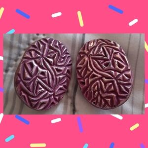 🌸3/$10-Purple Textured Earrings